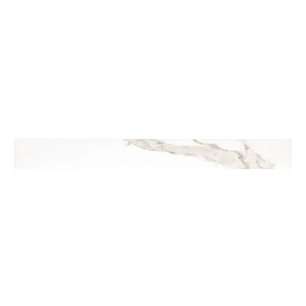 Savoy Crema Polished Bullnose Marble Look Porcelain Moldings 3x24