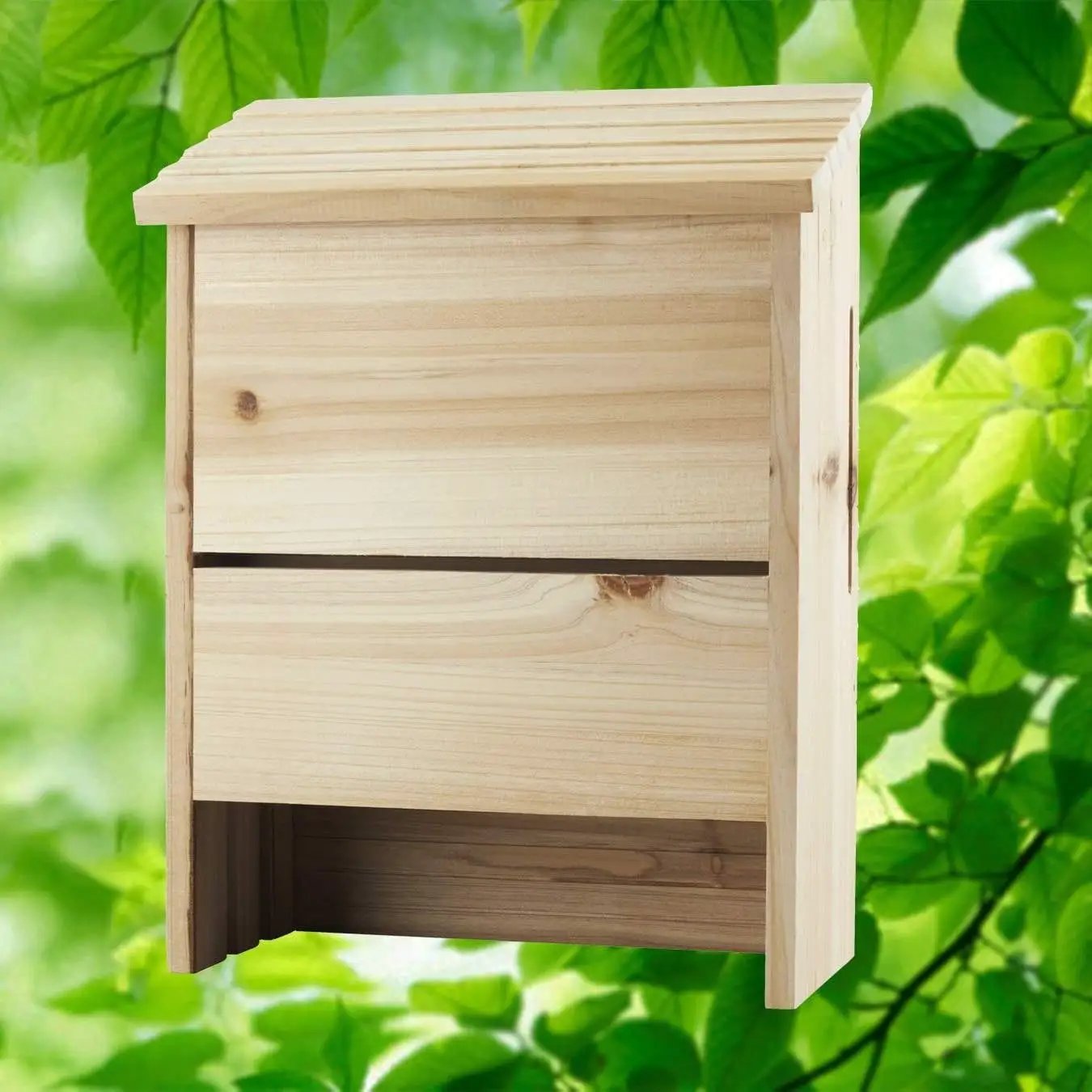 Outdoor Solid Cedar Wood Bat House - Holds up to 75 Bats by HomePacific