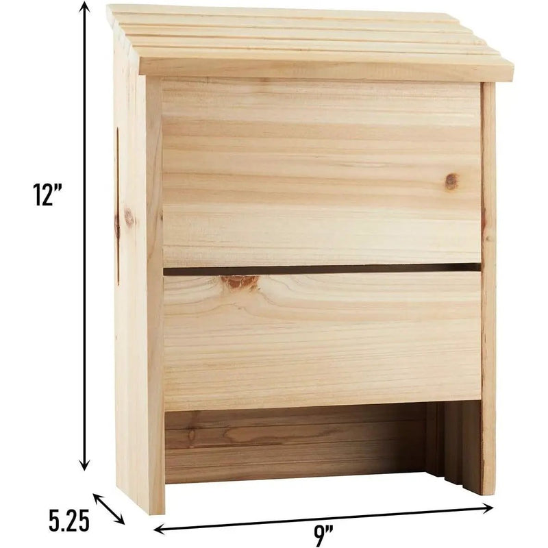 Outdoor Solid Cedar Wood Bat House - Holds up to 75 Bats by HomePacific