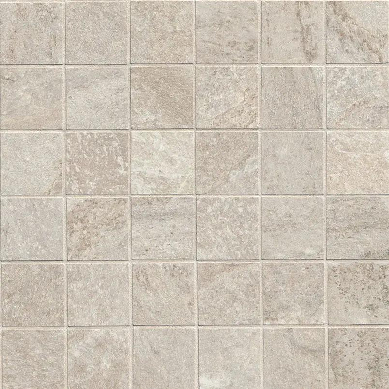 Traktion Stowe Desert Amber Matte Slate Look Porcelain Mosaics 2x2 close up