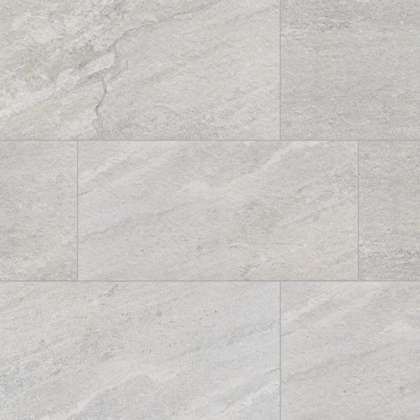Traktion Stowe Silver Dune Matte Slate Look Porcelain Tiles 15x30