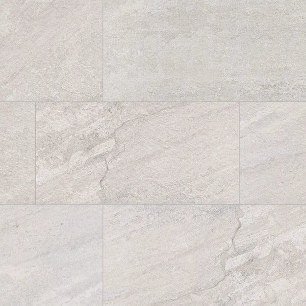 Traktion Stowe Silver Dune Matte Slate Look Porcelain Tiles 24x48