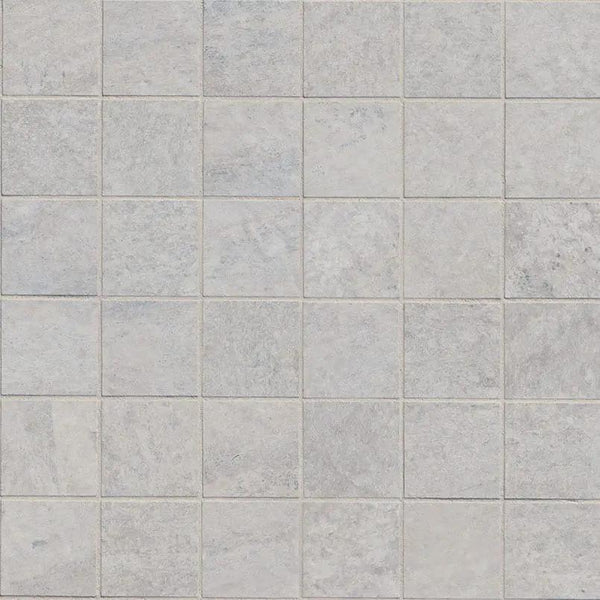 Traktion Stowe Silver Dune Matte Slate Look Porcelain Mosaics 2x2