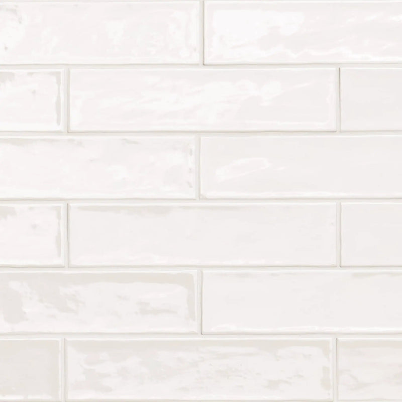 Ivory 4x4 Glossy Ceramic Mosaics by MSI Surfaces