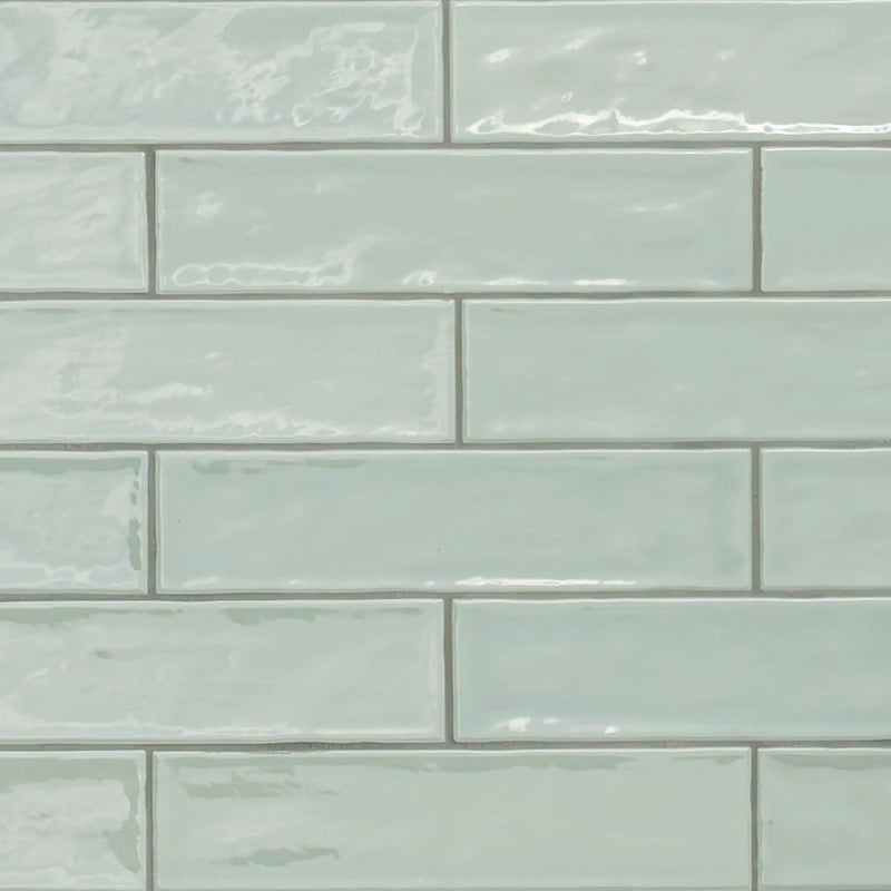 Olive 4x4 Glossy Ceramic Mosaics 2x8 by MSI Surfaces