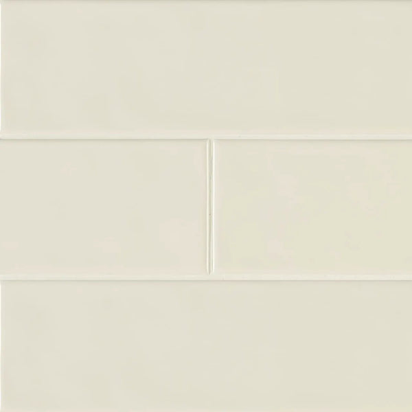 Urbano Crema Tile Glossy Ceramic Mosaics 4x12