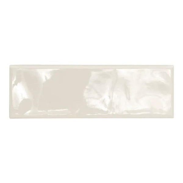 Urbano Crema Tile Glossy Bullnose Ceramic Mosaics 4x12