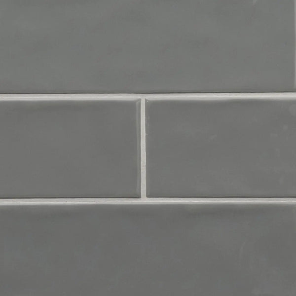 Urbano Graphite Tile Glossy Ceramic Mosaics 4x12