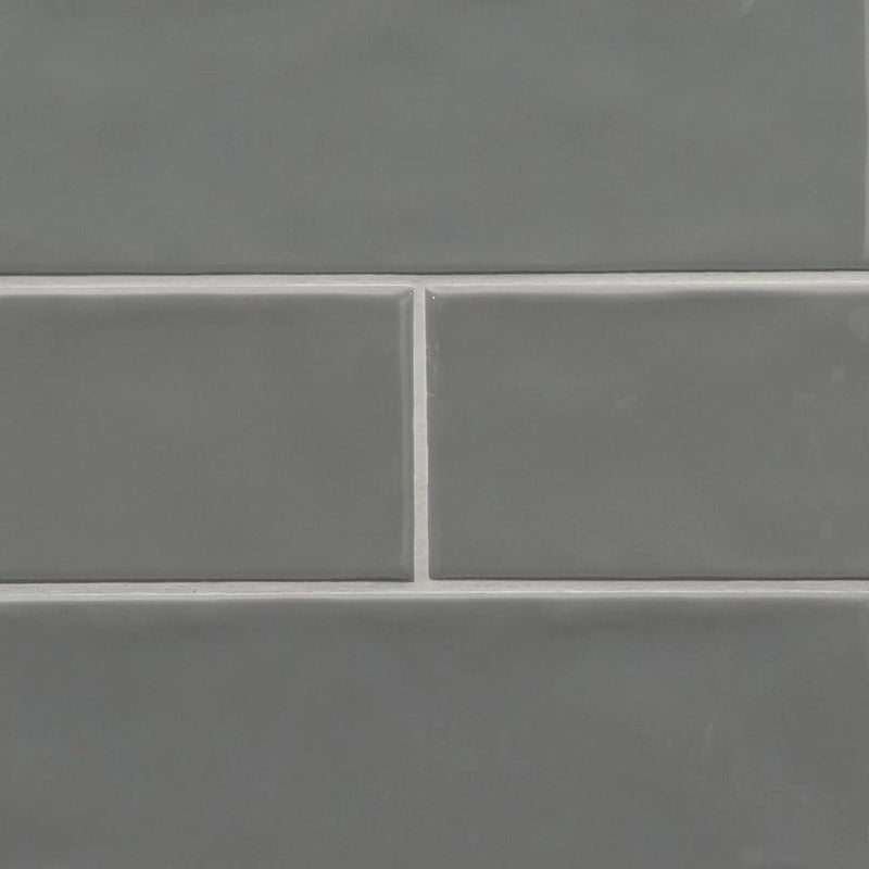Urbano Graphite Tile Glossy Ceramic Mosaics 4x12 2 by MSI Surfaces