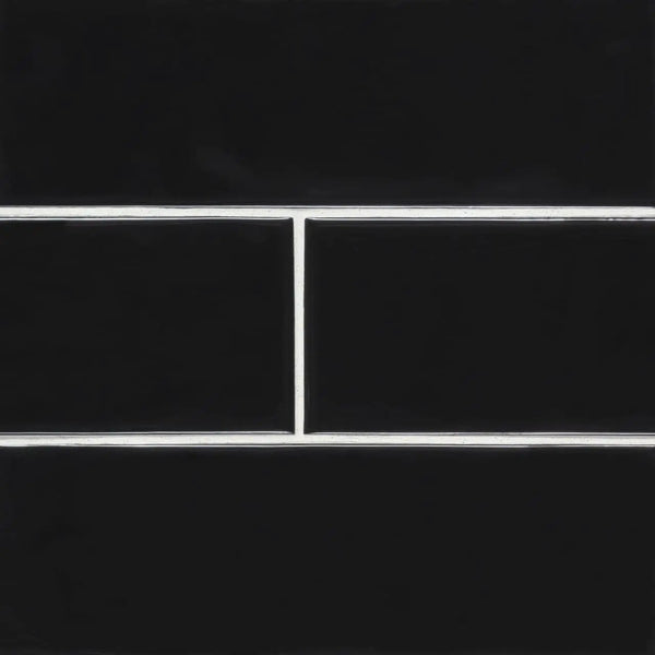 Urbano Ink Tile Glossy Ceramic Mosaics 4x12