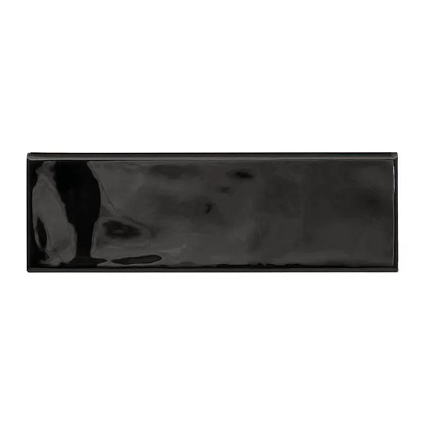 Urbano Ink Tile Glossy Bullnose Ceramic Mosaics 4x12