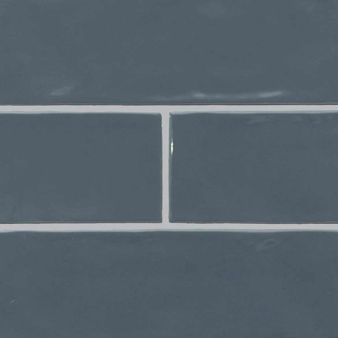 Urbano Navy Glossy Ceramic Mosaics 4x12 close up
