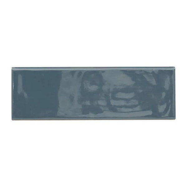 Urbano Navy Glossy Bullnose Ceramic Mosaics 4x12