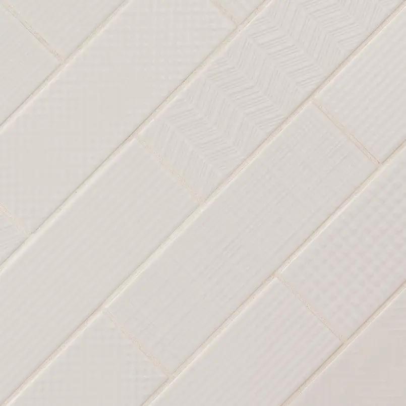 Urbano Pure Subway Tile Glossy Ceramic Mosaics 4x12 2 by MSI Surfaces