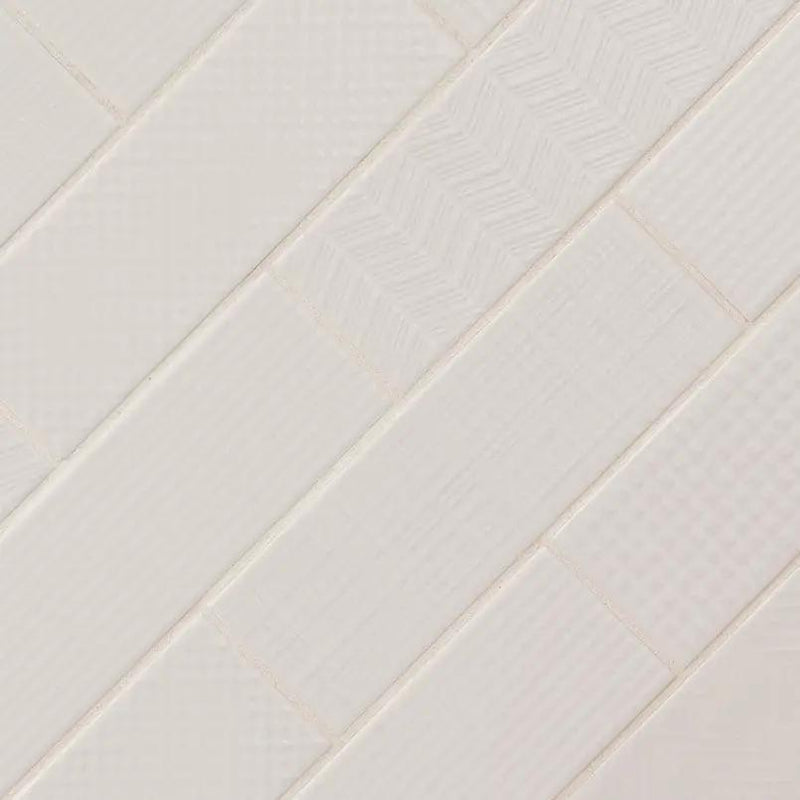 Urbano Pure Subway Tile Glossy Ceramic Mosaics 4x12 2 by MSI Surfaces
