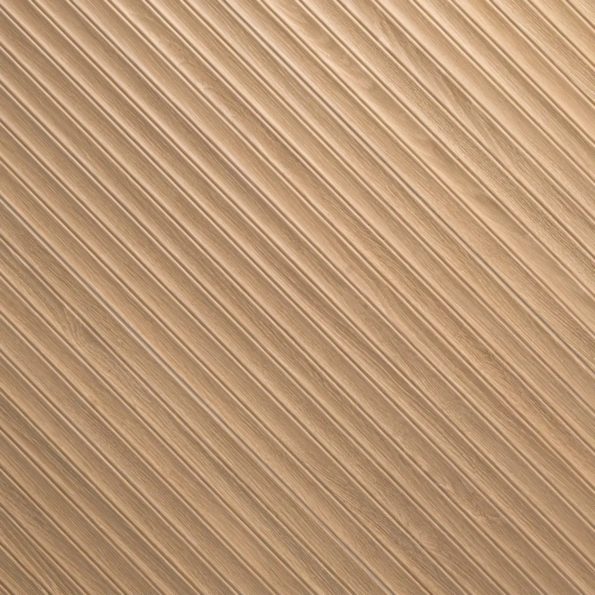 Urbanslat Flute Timber Matte Ceramic Mosaics 16x48 angled view