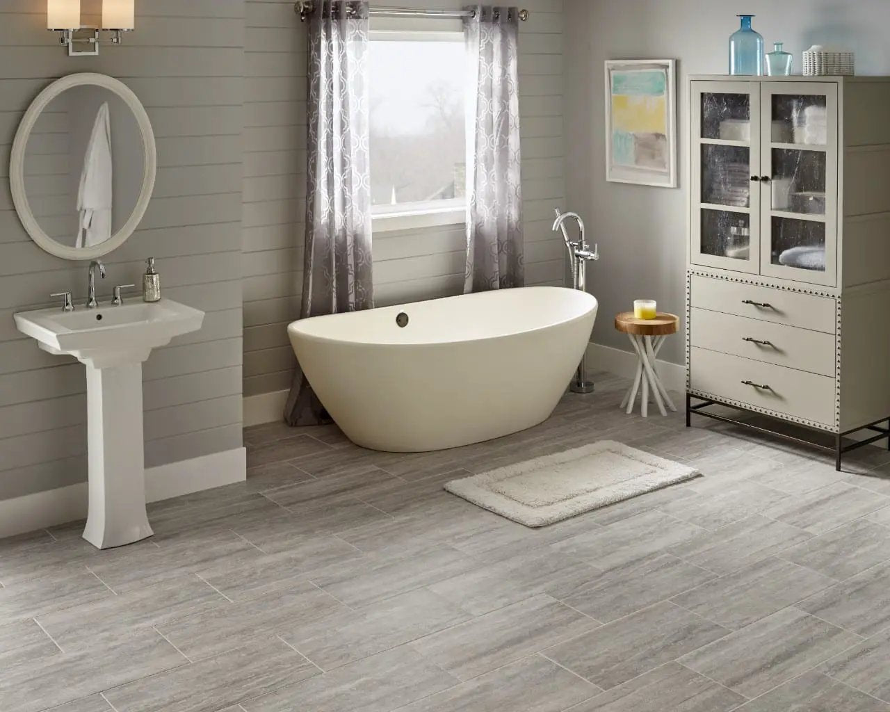 Veneto Gray Matte Travertine Look Porcelain Mosaics 2x2 by MSI Surfaces