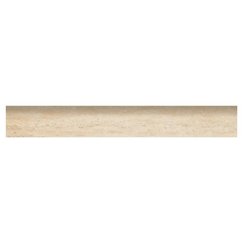 Veneto Sand Matte Bullnose Travertine Look Porcelain Moldings 3x24 close up