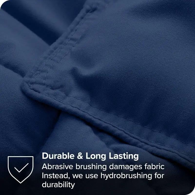 Queen size Super Soft Down Alternative Comforter Set in Navy Blue by HomePacific