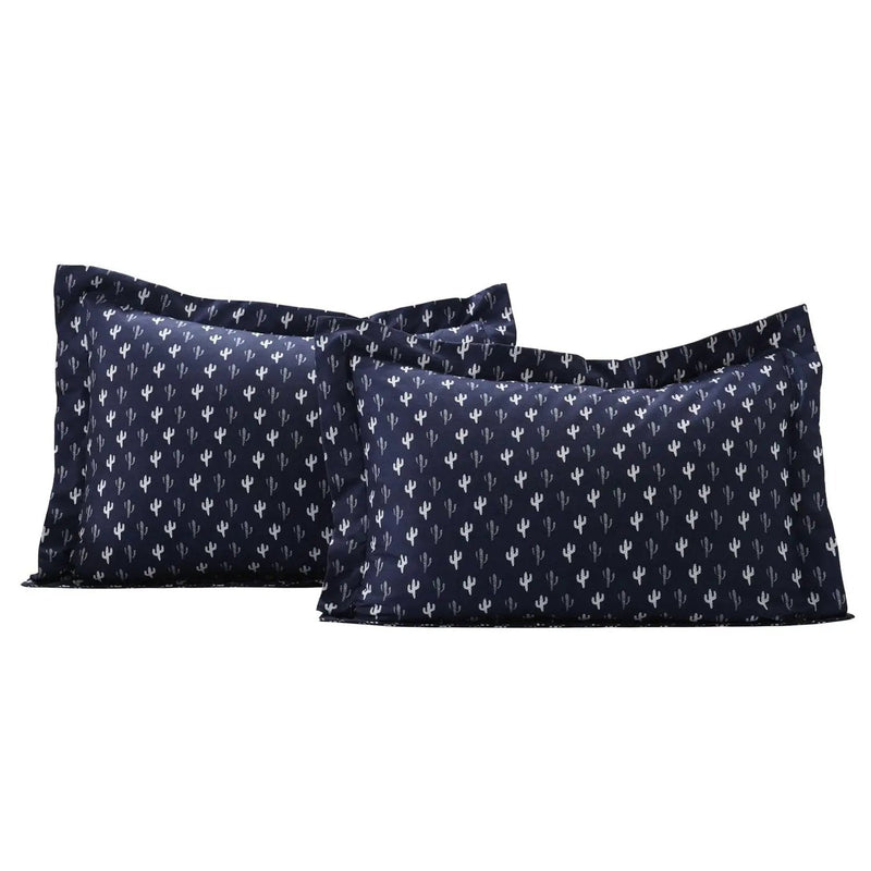 Navy White Stripes Llama Cactus Southwest 6 Piece Lightweight Daybed Cover Set by HomePacific
