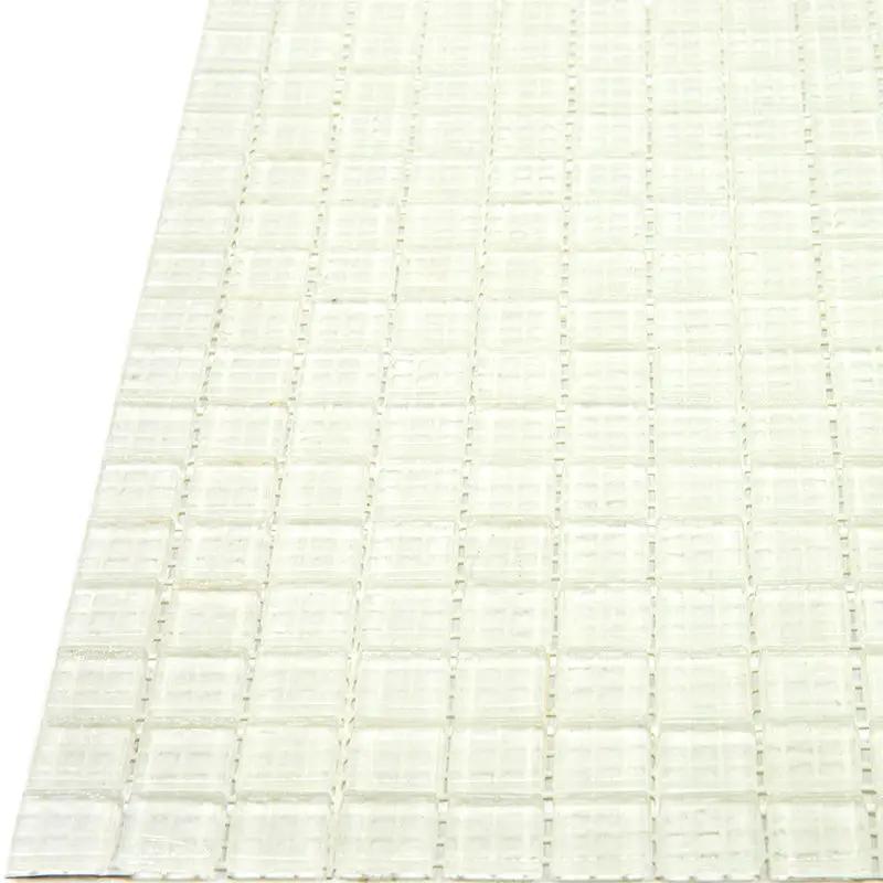 Cotton White 12x12 Glossy Uniform Square Glass Mosaic Tile (20 pack, 18.69 sq ft/case) by Apollo Tile