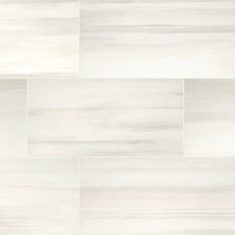 Watercolor Bianco Matte Marble Look Porcelain Tiles 12x24 by MSI Surfaces