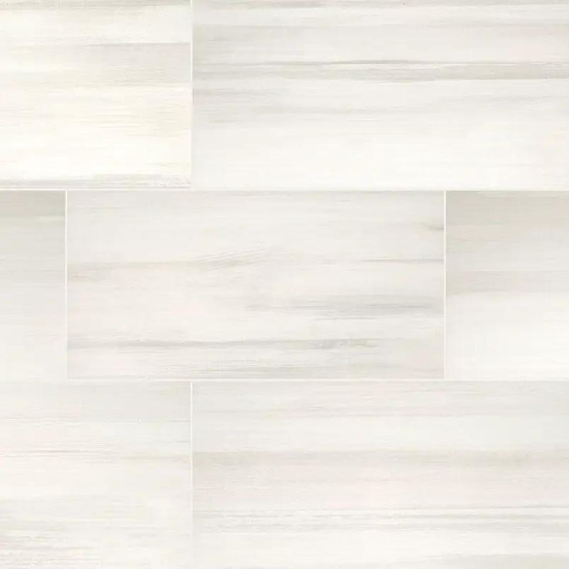 Watercolor Bianco Matte Marble Look Porcelain Tiles 12x24 by MSI Surfaces