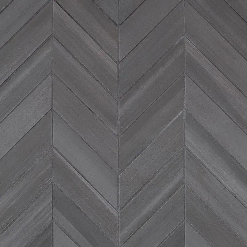 Watercolor Graphite Matte Chevron Marble Look Porcelain Mosaics by MSI Surfaces