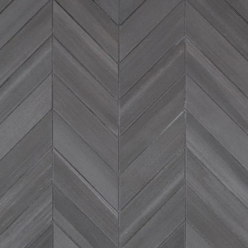 Watercolor Graphite Matte Chevron Marble Look Porcelain Mosaics by MSI Surfaces