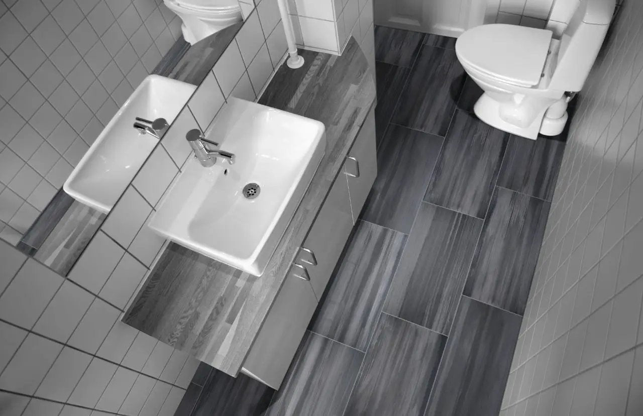 Watercolor Graphite Matte Chevron Marble Look Porcelain Mosaics by MSI Surfaces