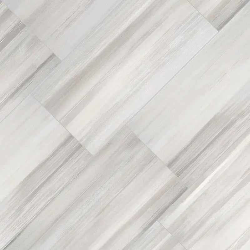Watercolor Grigio Matte Bullnose Marble Look Porcelain Moldings 3.5x24 angled view