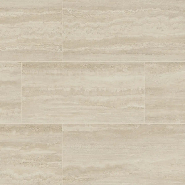 Assos Matte Travertine Look Porcelain Tiles 24x48