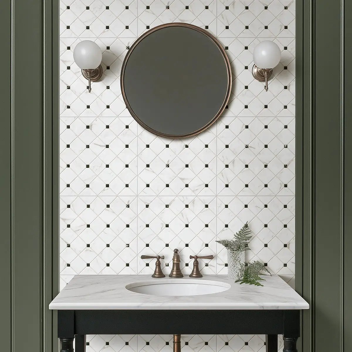 Casa Bianchi Matte Porcelain Tiles 17x17 by MSI Surfaces