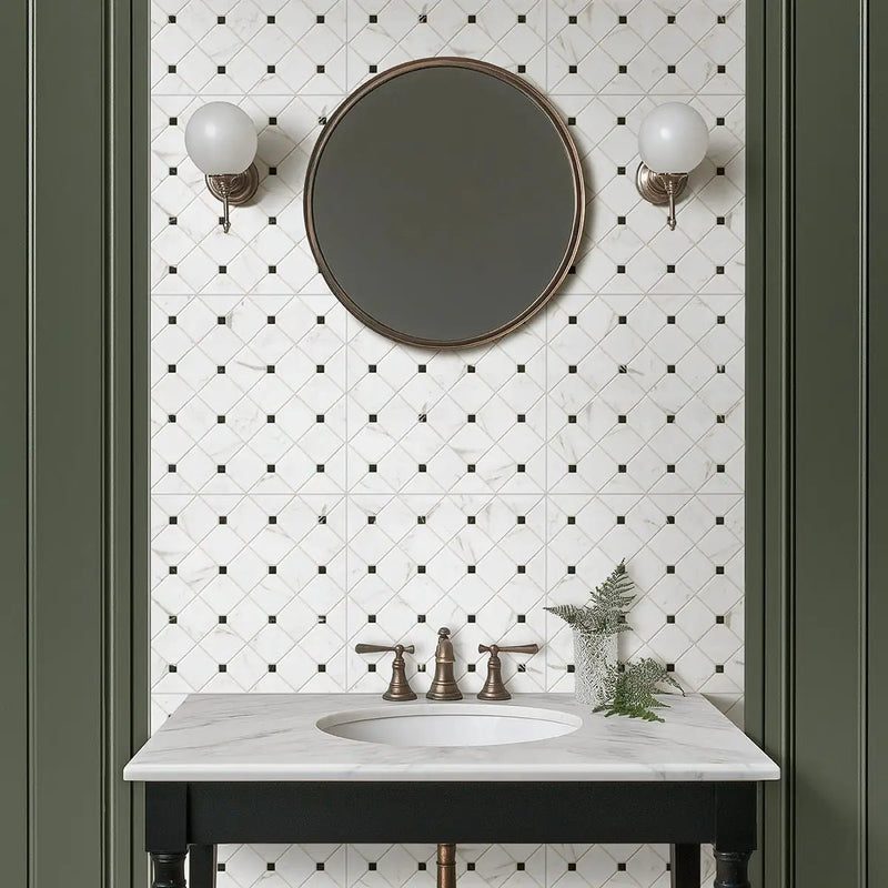 Casa Bianchi Matte Porcelain Tiles 17x17 by MSI Surfaces