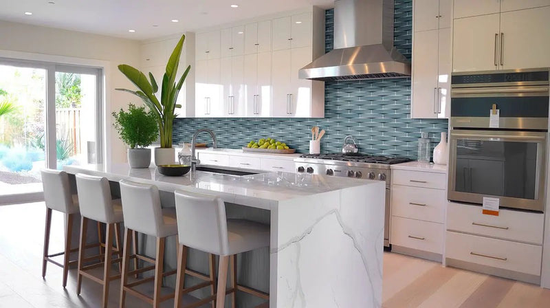 Acqua Glossy Ceramic Mosaics 2x10 by MSI Surfaces