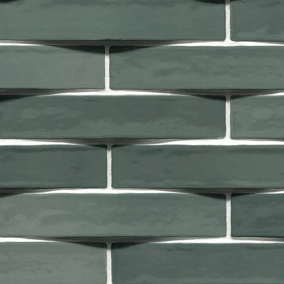 Olive Glossy Ceramic Mosaics 2x10 by MSI Surfaces