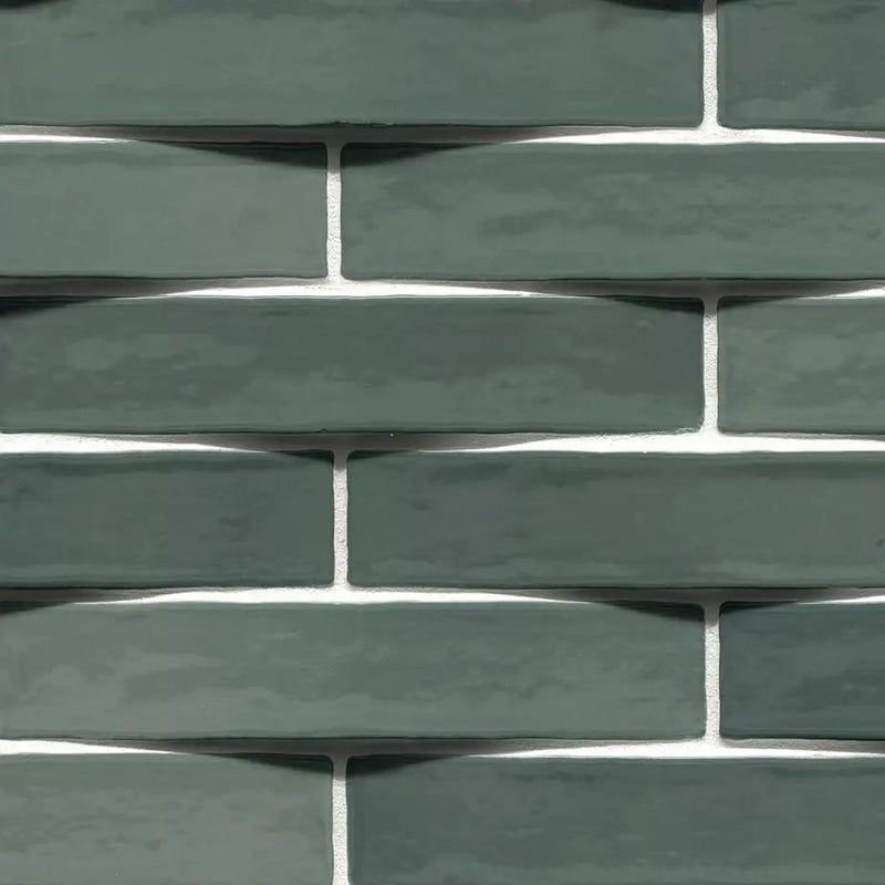 Olive Glossy Ceramic Mosaics 2x10 by MSI Surfaces