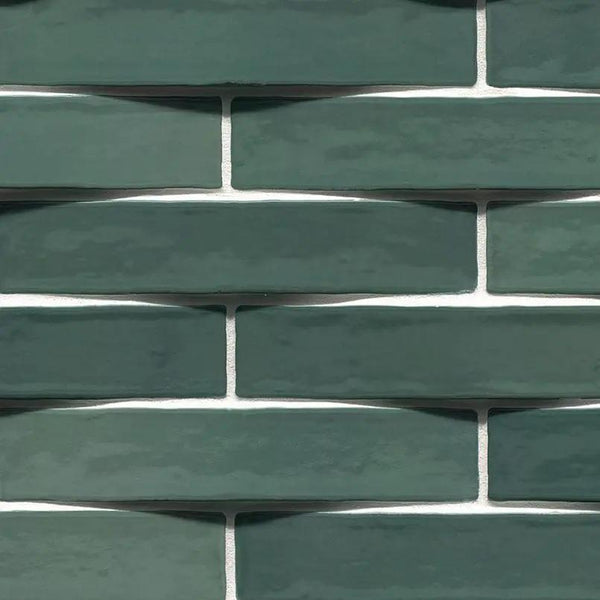 Olive Glossy Ceramic Mosaics 2x10, photo 2 of 5