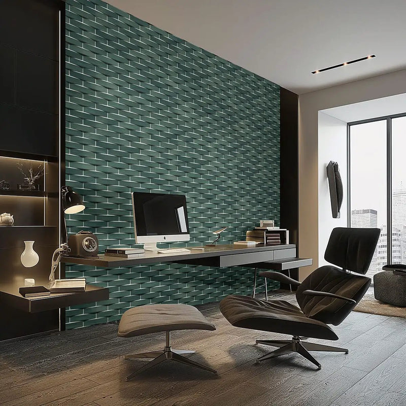 Olive Glossy Ceramic Mosaics 2x10 by MSI Surfaces