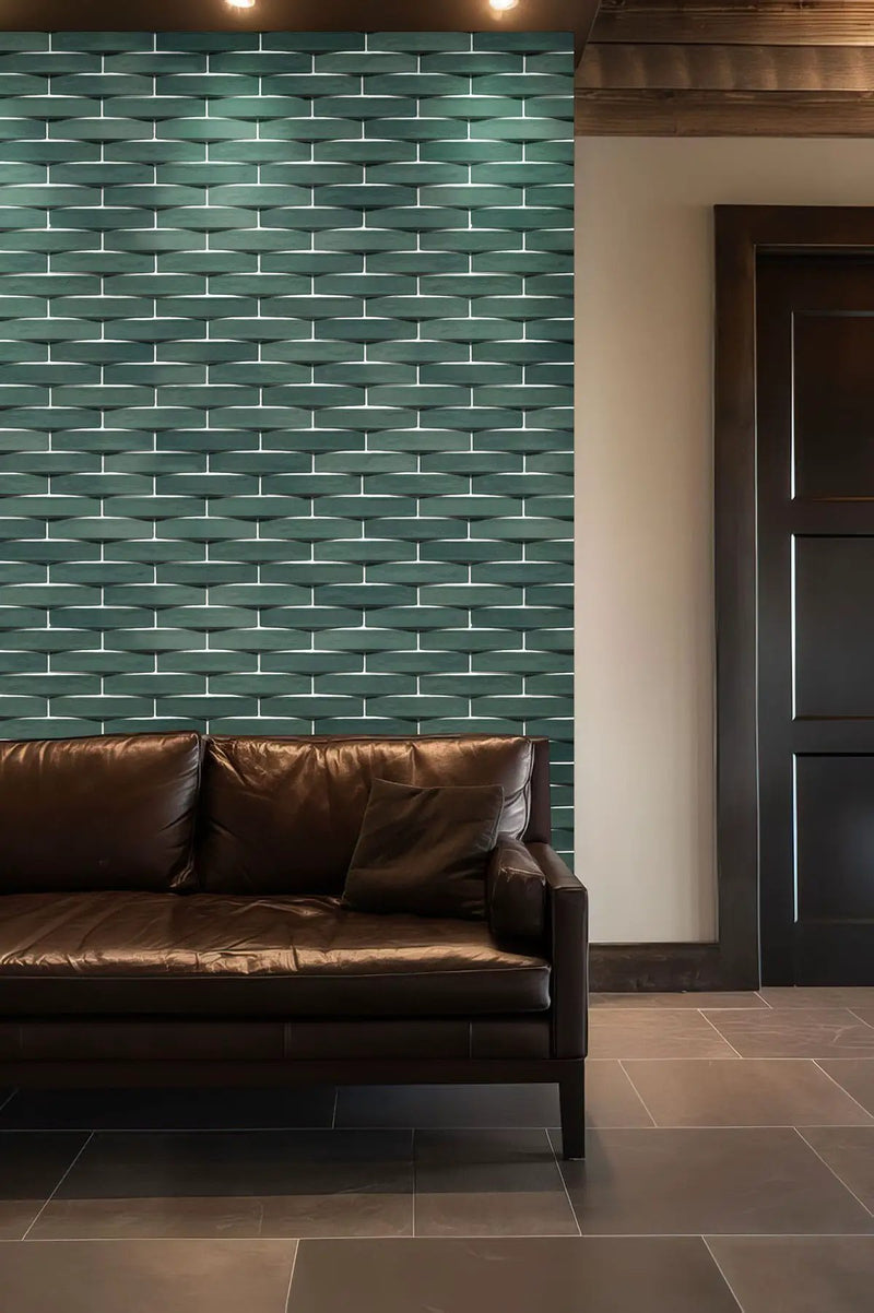 Olive Glossy Ceramic Mosaics 2x10 by MSI Surfaces