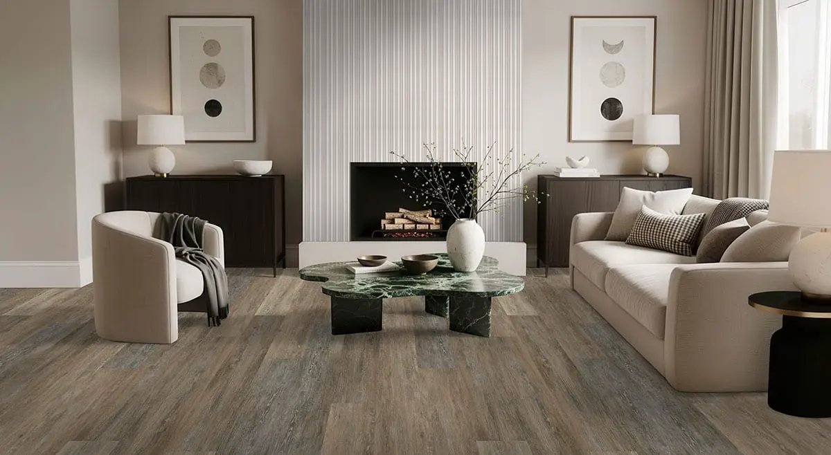Pearl Satin Porcelain Mosaics 7x16 in a finished room