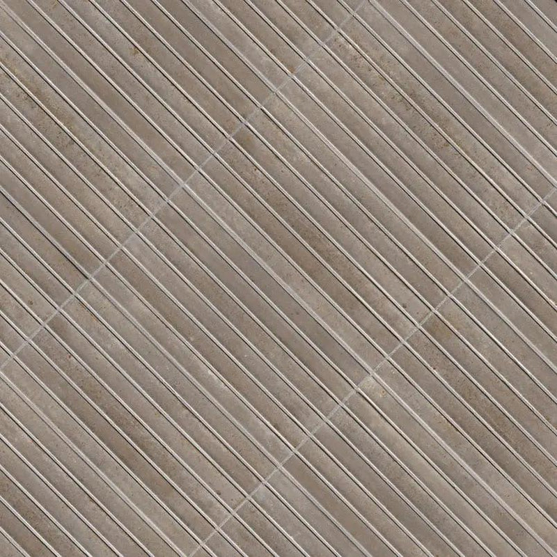 Grigio Glossy Porcelain Mosaics 5x10 by MSI Surfaces