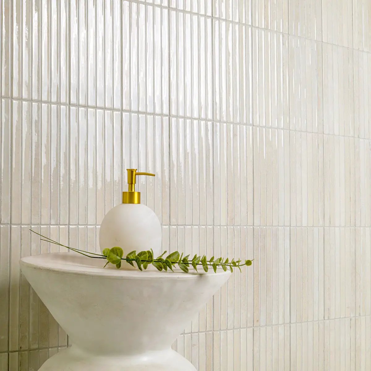 Latte Glossy Porcelain Mosaics 5x10 by MSI Surfaces