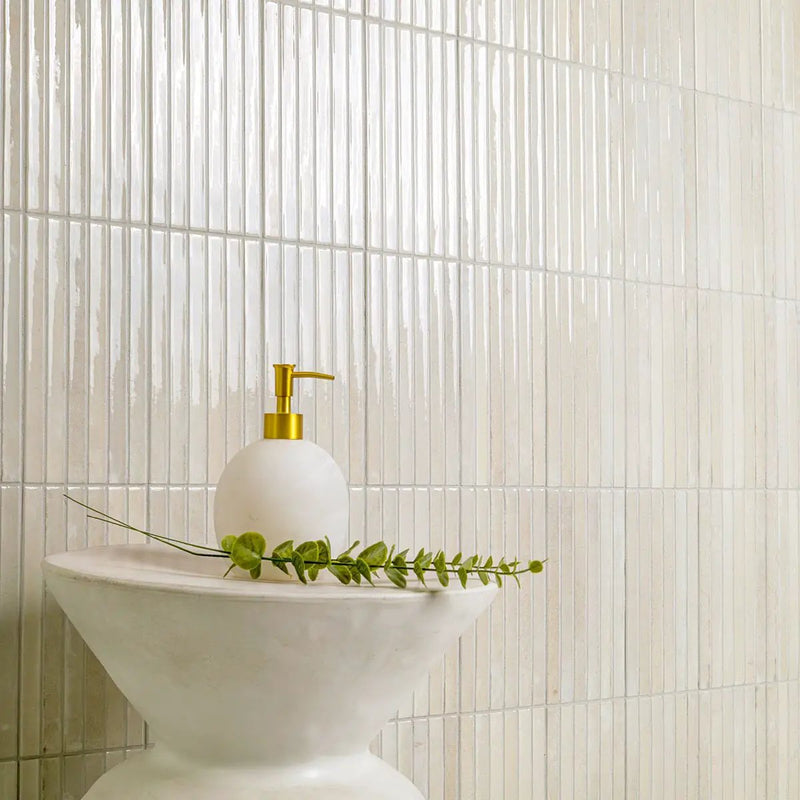 Latte Glossy Porcelain Mosaics 5x10 by MSI Surfaces