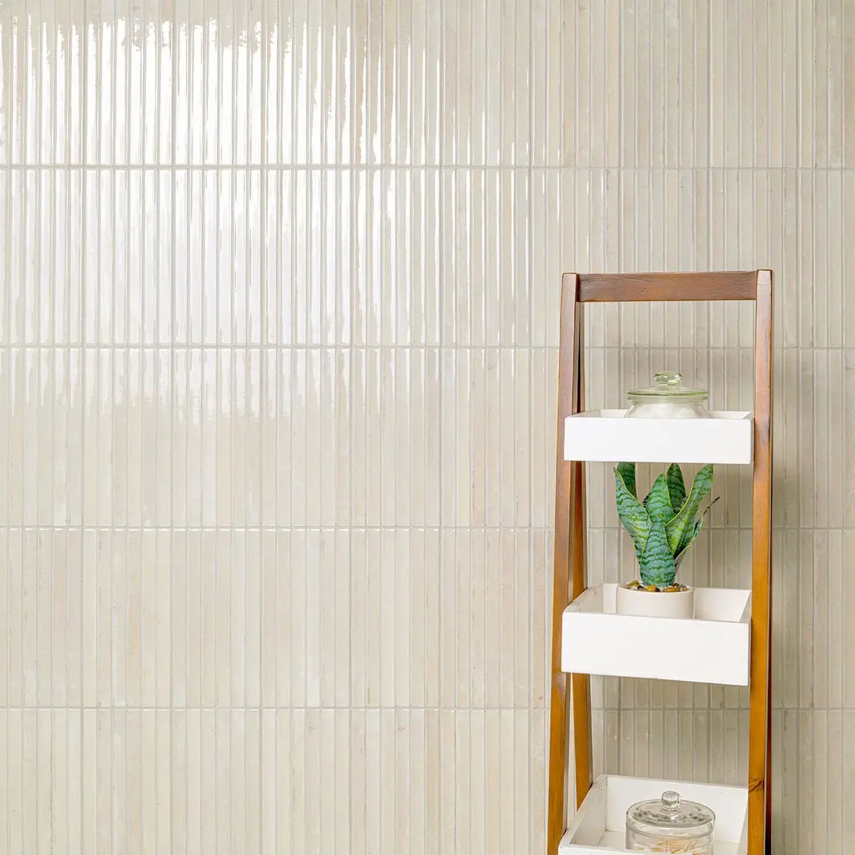 Latte Glossy Porcelain Mosaics 5x10 by MSI Surfaces