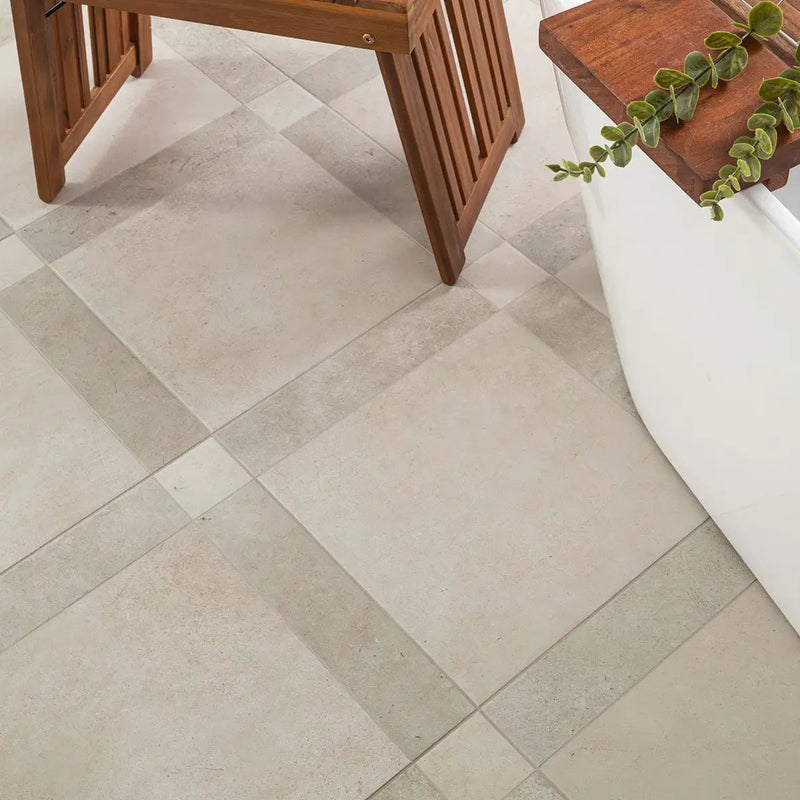 Latte Blocchi 17x17 Matte Porcelain Tiles by MSI Surfaces