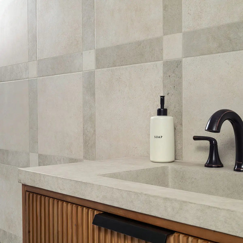 Latte Blocchi 17x17 Matte Porcelain Tiles by MSI Surfaces