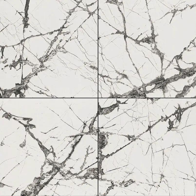 Exotika Lux Iceberg 24x48 Polished Marble Look Porcelain Tiles 48x48 close up