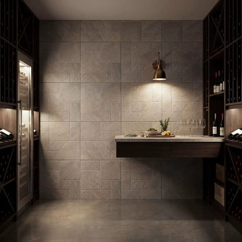 Marlu Dune Matte Slate Look Porcelain Tiles 18x18 by MSI Surfaces