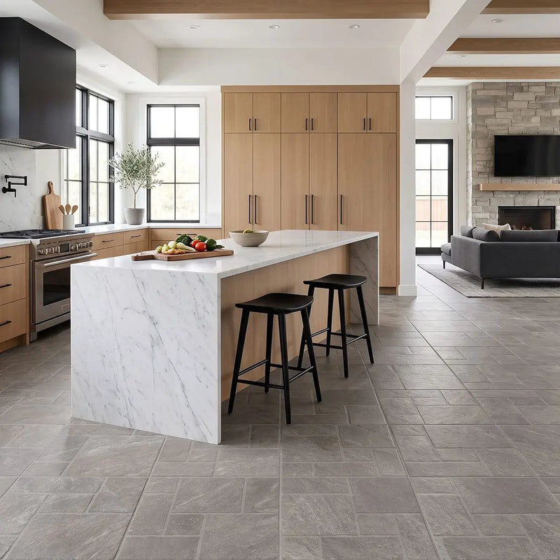 Marlu Mist Matte Slate Look Porcelain Tiles 18x18 by MSI Surfaces